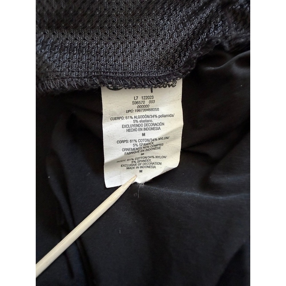 Champion Womens Black Quarter Zip Windbreaker Jacket S96570 Stretch Mesh Lined M - Picture 7 of 8